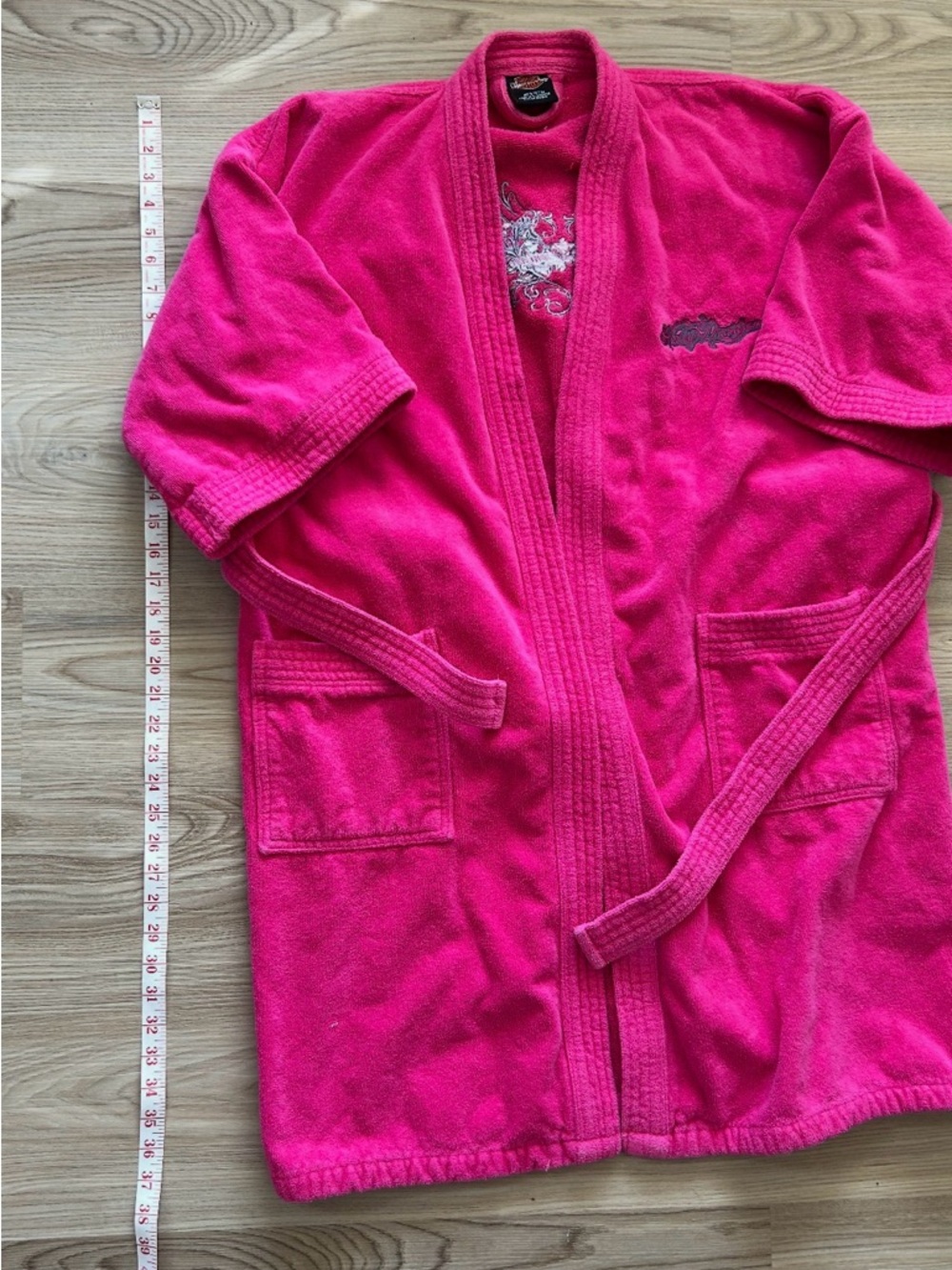 Harley-Davidson Hot Pink Women's Terry Robe with Belt